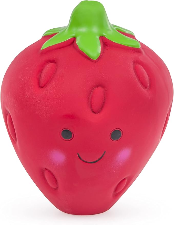 Petface Large Strawberry Soft Chew Latex Dog Toy (Pack of 1) | Interactive Fun, Built-In Squeaker, Soft Latex Material, Durable, Engaging Play
