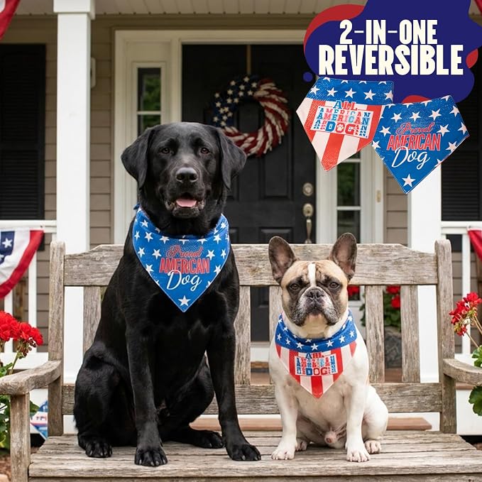 4th of July Dog Bandana, X-Large, 75lbs