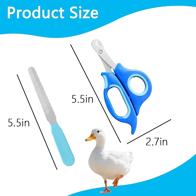 Call Duck Nail Clippers with Nail File, Stainless Steel