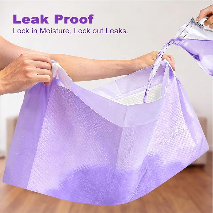 MIZOK Dog Pee Pads 30x36in, Pee Pads for Dogs XL Lavender Scented Odor Eliminating Super Absorbent Up to 10 Cups with 6-Layer Leak-Proof Quick-Dry Purple (40 Counts)