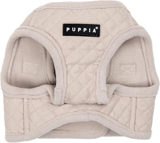 Puppia Irvin Vest Dog Harness Step-in Warm Winter Diamond Pattern for Small and Medium Dog, Cream, X-Large