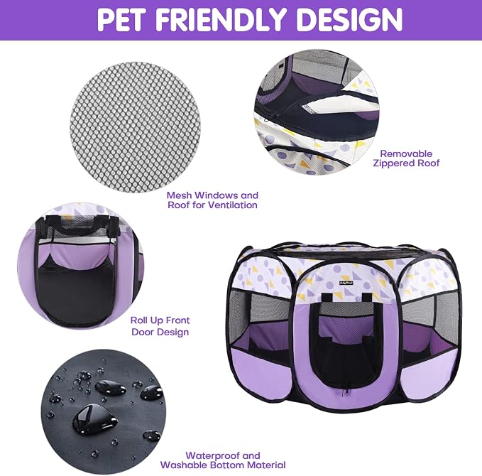 Lucky Monet Portable Pop-Up Dog & Cat Playpen