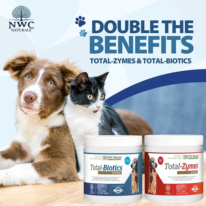 NWC Naturals Twin Pack Probiotic and Digestive Enzyme Powders, 2.22 oz Each