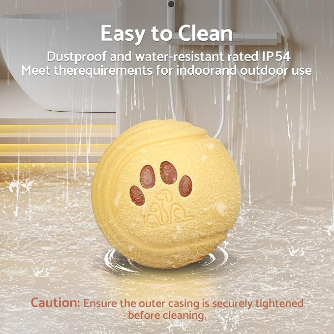 Interactive Dog Toys, [2026 Latest] Smart Dog Balls, 4 Movement Modes, Durable TPU Material, Motion Activated Automatic Moving Rolling Ball for Small/Medium/Large Dogs (Yellow)