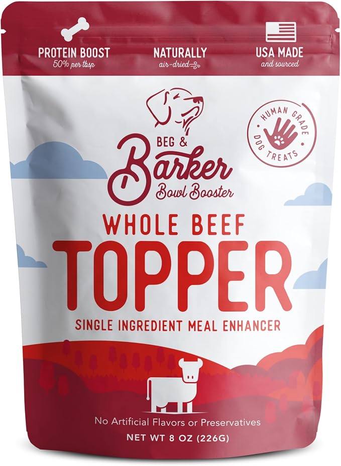 Beg & Barker Beef Dog Food Topper - Single Ingredient, 8oz