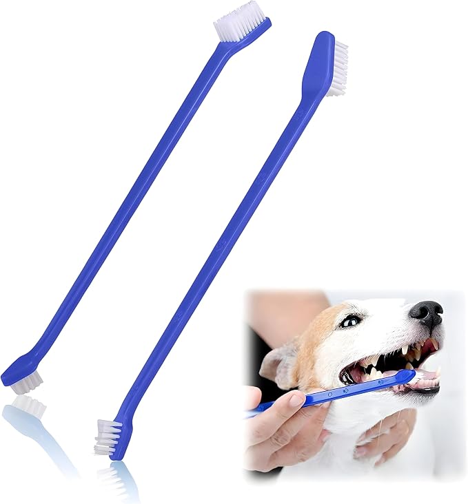 Bexter Dog Toothbrush Set of 10 – Dual Headed Soft Bristle Pet Tooth Brushes for Dental Hygiene, Teeth Cleaning for Small to Large Dogs, Cats & Most Pets, Bulk Pack