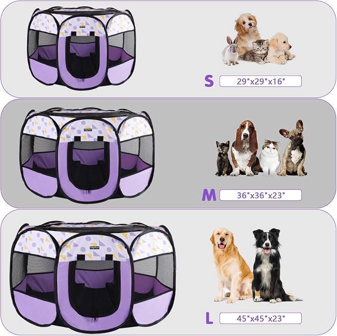 Lucky Monet Portable Pop-Up Dog & Cat Playpen
