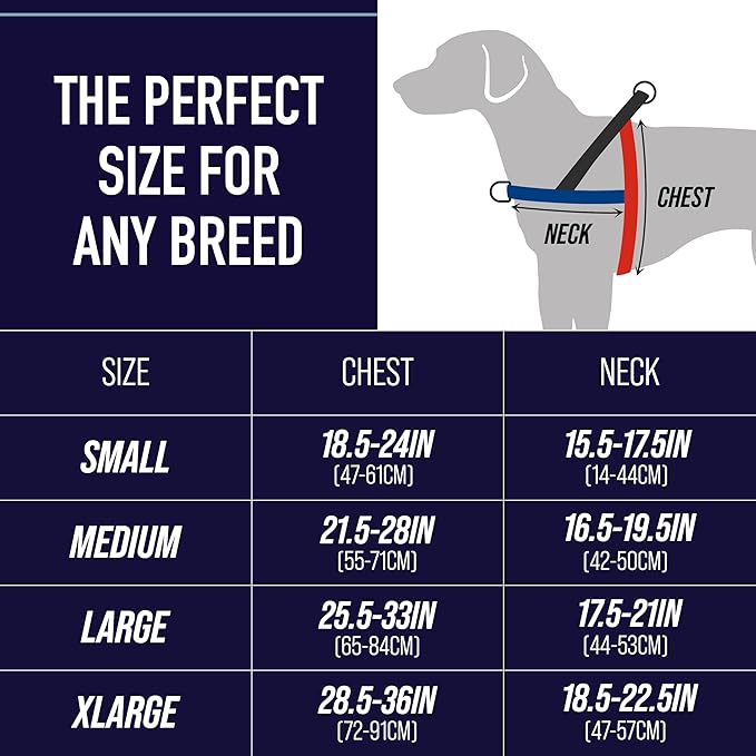Leash Boss No Pull Dog Harness, Easy Walk for Small, Medium, and Large Pets, Reflective with Rear and Front Clip Attachment (Blanket Pattern, Medium)