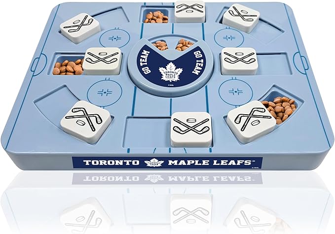 Pets First NHL Toronto Maple Leafs Large Puzzle Toy, New Size, Interactive Dog Treat & Slow Feeding Toy