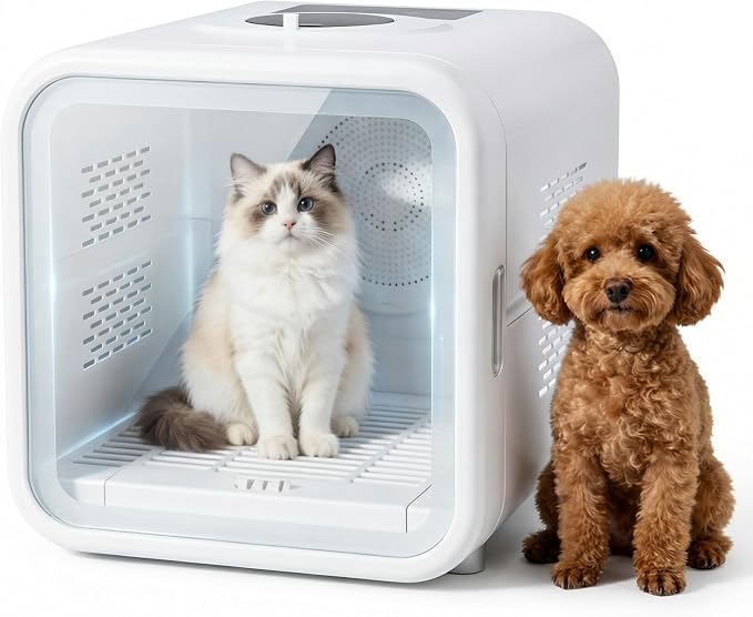 Pet Dryer Box Cat Dryer Small Dog, Petting Window Physical Button