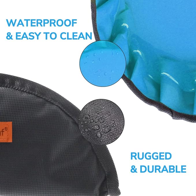 LumoLeaf Collapsible Dog Travel Bowl, 2 Pack, 68oz/80oz (8+10 Cups)