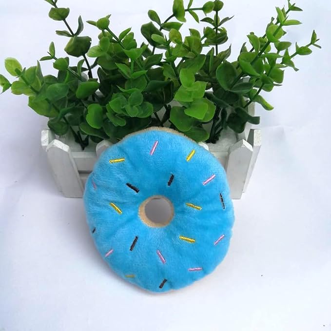 Aggressive Chew Toys for Large Dogs, Indestructible Durable Fabric Cute Dog Toy for Aggressive Chewers,Donut Heavy Duty Squeaky Interactive Dog Toys for Anxiety Relief Playing Teething Puppy Home