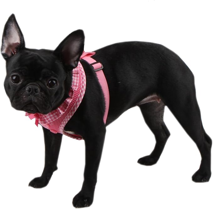 Authentic Puppia Vivien Harness, Pink, Medium