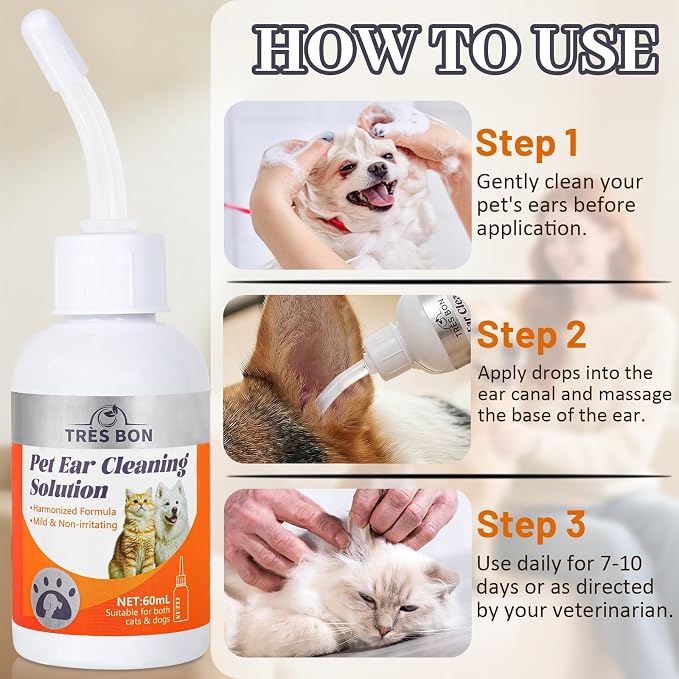 Ear Cleaner Solution for Dogs and Cats