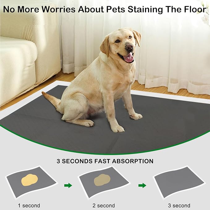 Extra Large 48"x36" 30 Pcs Odor-Control Super Absorbency Charcoal Pee Pads for Dogs,Leak-Proof Pet Training Pee Pads,Thicken Disposable Potty Pads Puppy Training Pads for Cats Rabbits