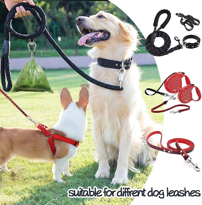 Dog Poop Bag Holder, Waste Bag Holder, Dog Poop Bag Carrier, Hand Free Holder (10 pack, Grey)