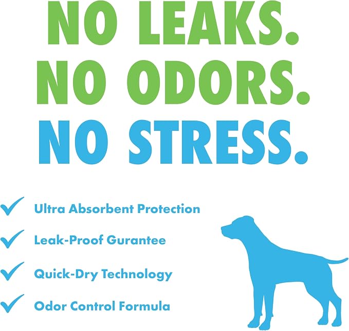 Puppy Pads with Adhesive – 25 Count Leak-Proof Potty Pads for Dogs – Peel & Stick, Stay-in-Place Design, Vertical Use for Male Dogs, Indoor Training Pads (Medium, 25, Count)