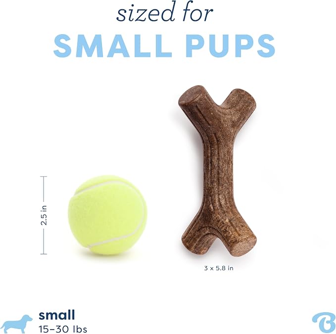 Benebone Puppy Maplestick Dog Chew Toy, Made in USA, Real Maple Wood Flavor, Small, Brown | Made in USA, Dog Bones, Puppy Chew Toys, Puppy Toys, Long-Lasting, Keeps Them Busy