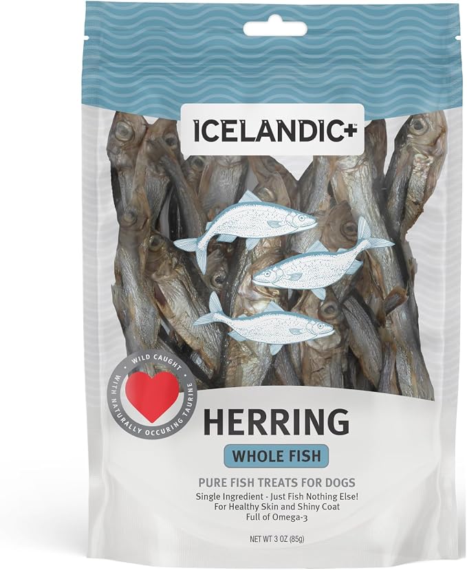 Icelandic+ Whole Fish Herring Dog Treats - Wild-Caught, 3oz