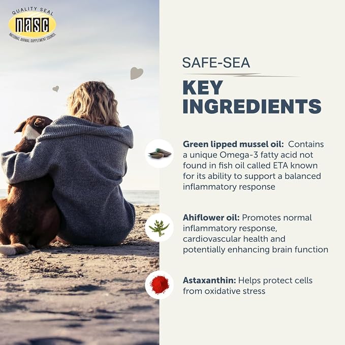 FOUR LEAF ROVER Safe-Sea - Green Lipped Mussels for Dogs, ETA, Astaxanthin