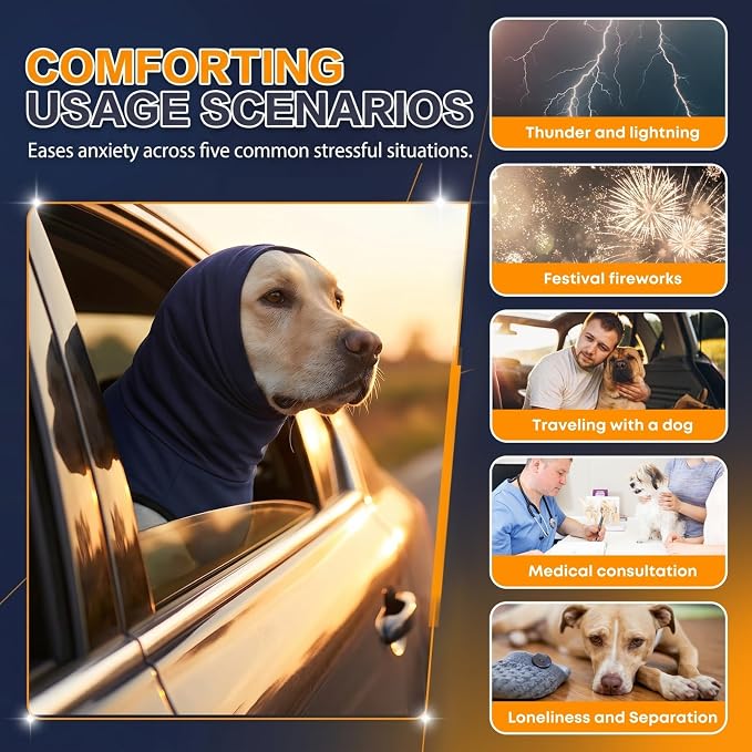 Dog Calming Hoodie Thunder Anxiety Relief Vest for Large Dogs