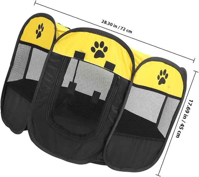 NUOBESTY Large Dog Outdoor Playpen Octagon Tent with Oxford Fabric and Breathable Mesh, Portable Foldable Cat Crate for Medium Dogs, Puppy Exercise Pen for Indoor and Outdoor Use