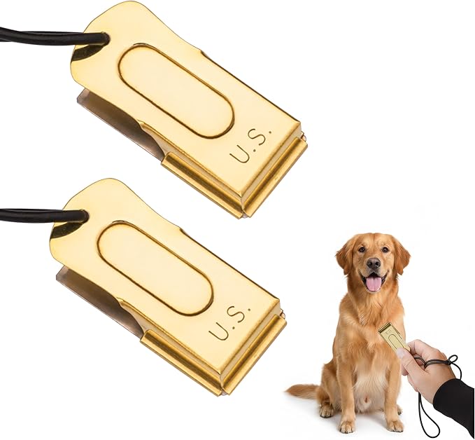 Brass and Steel Pet Training Clicker, Pack of 2 Pcs