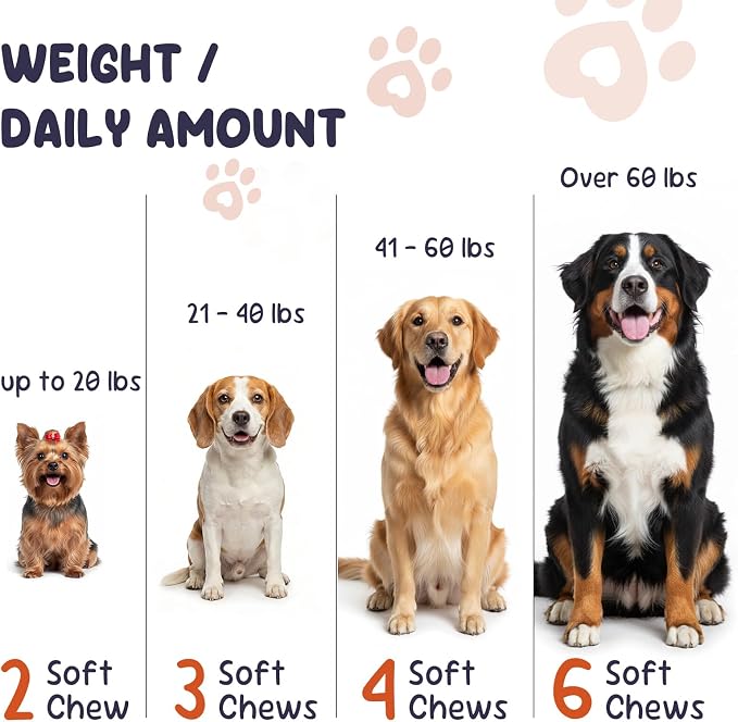 Dog Allergy & Itch Support - Omega-3 Supplement for Dogs - 200 Soft Chews for Immune Support, Skin & Coat Health, and Seasonal Allergy Support