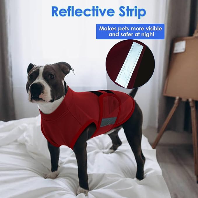 MIGOHI Dog Anxiety Relief Coat, Small, Small, Red