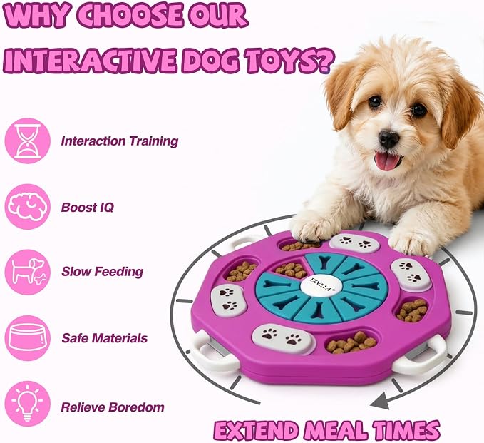 YINEYA Dog Puzzle Toy, Enrichment Toys for Dogs Mental Stimulation | Interactive Treat Brain Games, Treat Dispensing, Keep Them Busy, Training IQ, for Puppy, Small, Medium, Cats