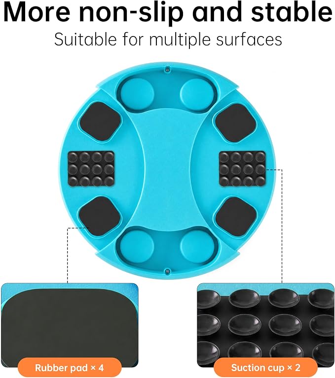 Dog Puzzle Toy 2 Levels, Slow Feeder, Pup Food Treat Feeding Dispenser for IQ Training and Entertainment for All Breeds,Blue