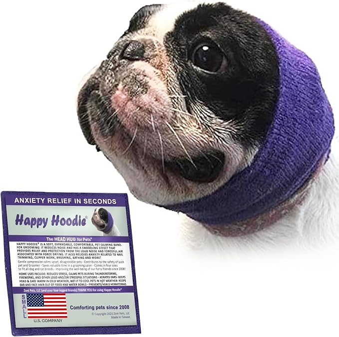 Happy Hoodie The Original Dog & Cat Calming Band for Noise & Anxiety Relief