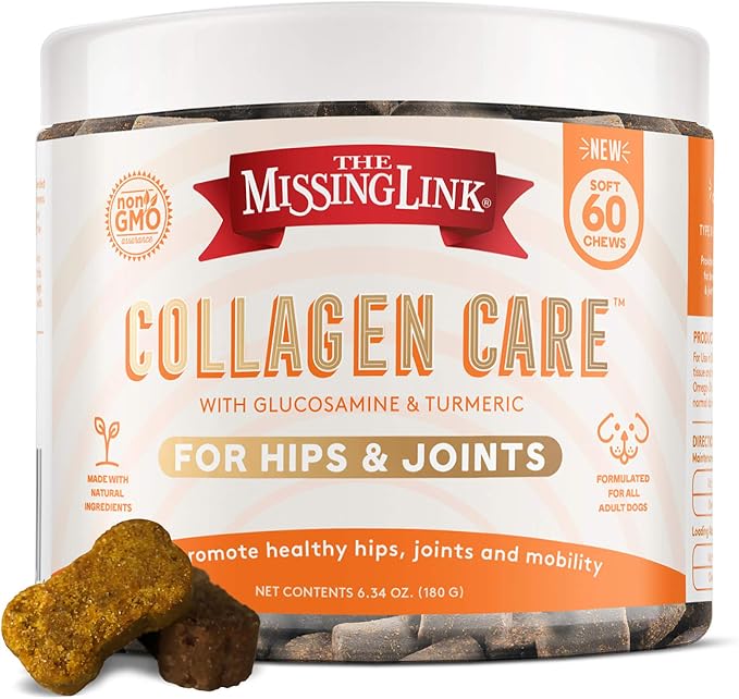 The Missing Link Collagen Care Hip & Joint Supplement Chews, Dogs, 60 Count