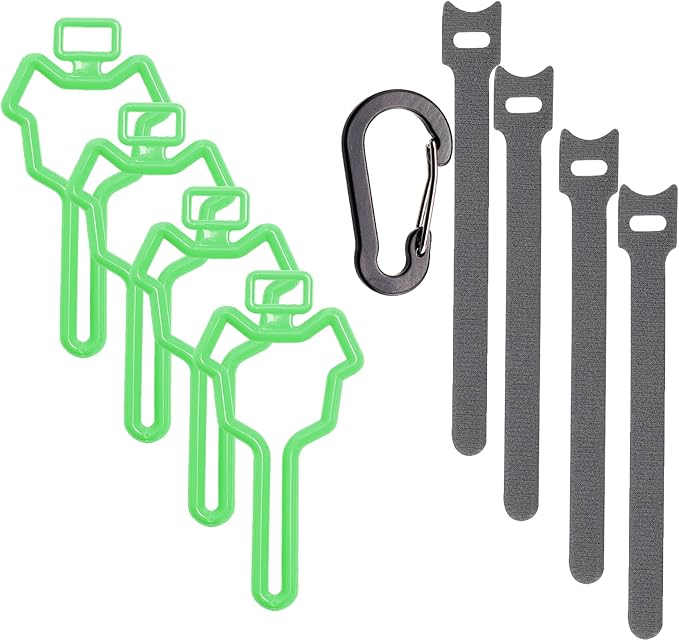 Dog Poop Bag Holder, Waste Bag Holder, Dog Poop Bag Carrier, Hand Free Holder (4 pack, Green)