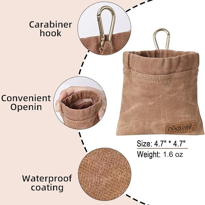 Dog Training Kit: Treat Pouch, Clicker & Whistle, Grey