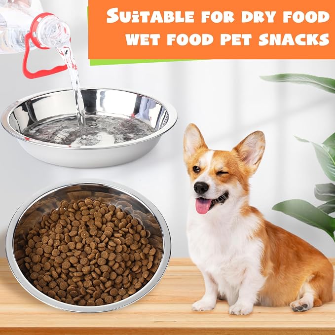 Patelai 12 Pcs Stainless Steel Dog Bowls with Silicone Lids