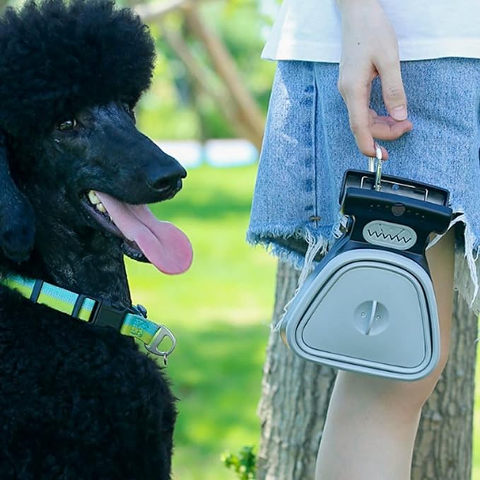 Dog Pooper Scooper Portable Pet Scoop Waste Pick Up Clean-Up Foldable Expandable Sanitary Cleaner with Bag Dispenser for Dogs Pets