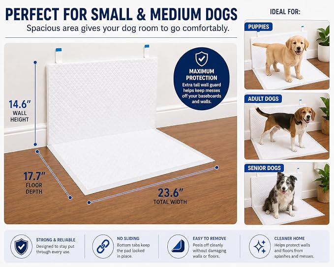 Two Tails Pet Company Disposable Pee Pads for Male Dogs – 40 Count (2 Pack, 20 Pads Each)