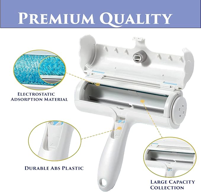Comfortable Handle Reusable Pet Hair Remover | Cat & Dog Instant Hair Remover for Bedding, Carpet & Furniture | Suitable for Every Material | Hair-Free Home Guaranteed | Cost Effective Product.