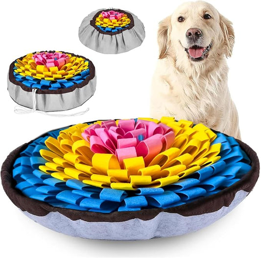 PET ARENA Adjustable Snuffle Mat Dog Puzzle Toy for Slow Feeding | Promotes mental stimulation and reduces boredom with interactive feeding fun for small and large breeds, indoors or outdoors.