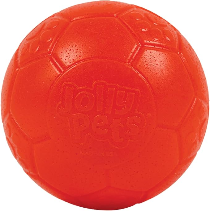 Jolly Pets Large Soccer Ball, Floating-Bouncing, 8in, Orange