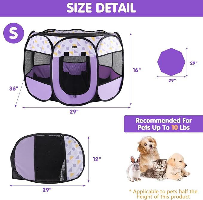 Lucky Monet Portable Pop-Up Dog & Cat Playpen