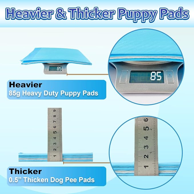 Dogcator XL Puppy Pads 40 Count, Thicken Pee Pads for Dogs, 28"x34" Dog Pee Pads Extra Large, Disposable Urine Bed Pads for Doggy, Potty Pads for Doggie, Large Dog Pads, Piddle Pads X-Large