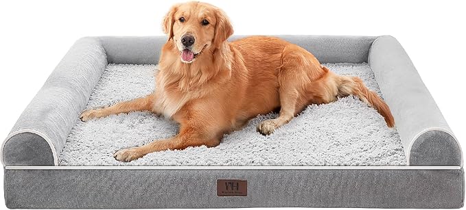 WESTERN HOME Orthopedic Dog Bed for Senior Dogs - Large 36in, Grey