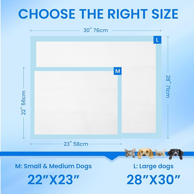 Dog Pee Pads Extra Large, Training Pads 28x30 50 Count, Pee Pad for Dogs, Super Absorbent Leak-Proof Quick Drying Pee Pads
