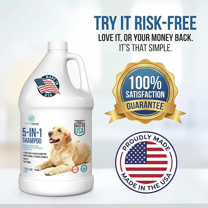 Gallon Bottle - 5 in 1 Dog Shampoo - Groomers Choice - Made in The USA