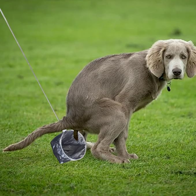 Dog Poop Catcher, Telescopic Pooper Scooper Catcher with Long Handle, Lightweight, Portable & Foldable Dog Poop Collector
