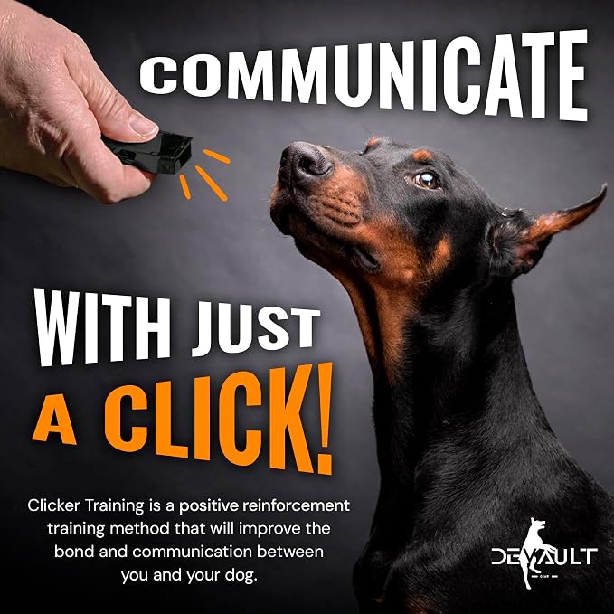 Metal Clickers for Dog Training, Black, 1 Unit