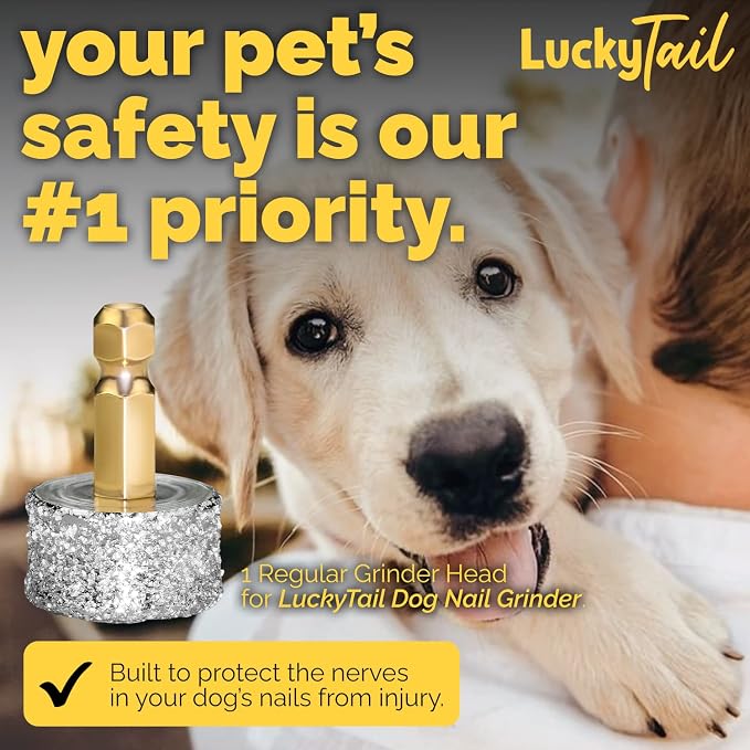 LUCKY TAIL Dog Nail Grinder Replacement Head, 1-Pack