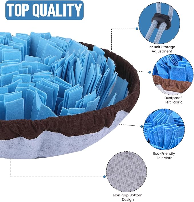 PET ARENA Adjustable Snuffle Mat for Dogs Puzzle Feeder Toy | Promotes healthy eating habits, reduces boredom, brain exercise, and provides engaging activity for pets indoors or outdoors